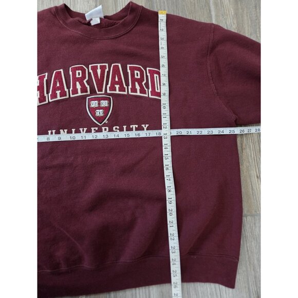 Champion Harvard Crew Neck Sweatshirt Adult Size XL Burgundy Sewn Felt Lettering - Picture 3 of 5
